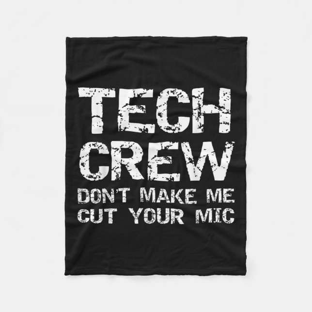 Lustiger Sound-Typ Zitat Technik-Crew Bring mich n Fleecedecke (Vorderseite)