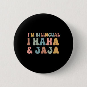 Lustiger Spanischlehrer Groovy Ich bin zweisprachi Button