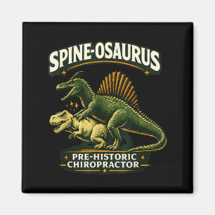 Lustiger Spinosaurus prähistorischer Chiropraktike Magnet