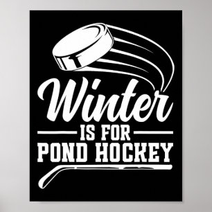 Lustiger Sport Teich Hockey Spieler  Poster