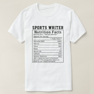 Lustiger Sportjournalist Ernährungsfakten Mitarbei T-Shirt