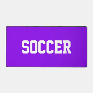 Lustiger sportlicher FUSSBALL Weißer Text auf hell Schreibtischunterlage