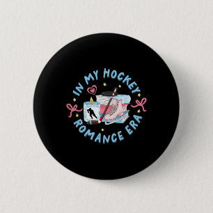 Lustiger Sportromanze-Leser, der in meiner Hockey- Button