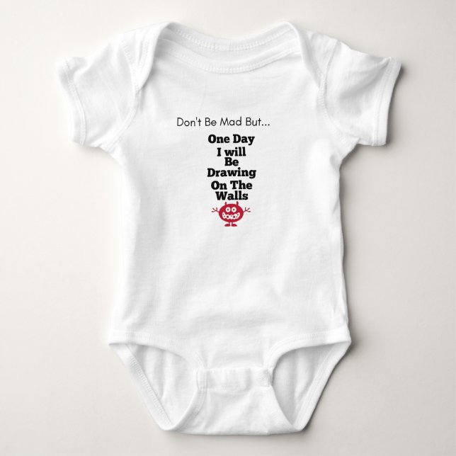 Lustiger Sprichwort-Baby-Bodysuit Baby Strampler (Vorderseite)