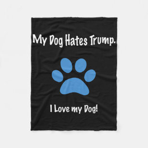 Lustiger Spruch Anti Trump Shirt Hunde Liebhaber Z Fleecedecke