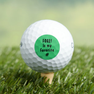 Lustiger Spruch Fore Ist Meine Lieblingszahl Grün Golfball