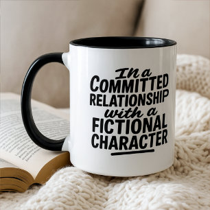 Lustiger Spruch für Leser in einer Beziehung Tasse