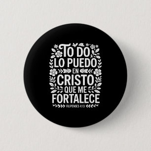 Lustiger Spruch ich kann alle Dinge durch Christus Button