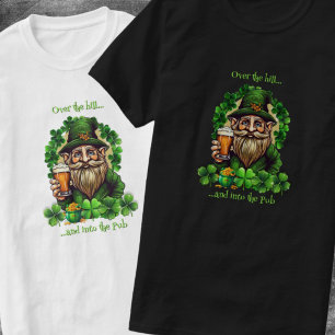Lustiger Spruch über den Hügel Leprechaun mit Bier T-Shirt