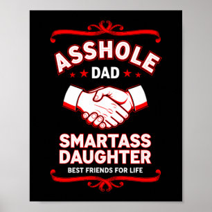 Lustiger Spruch Vater Kluge Tochter Freunde Poster
