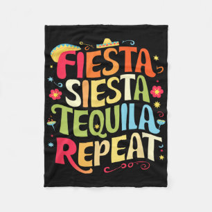 Lustiger Sprüche Fiesta Siesta Repeat Cinco De May Fleecedecke