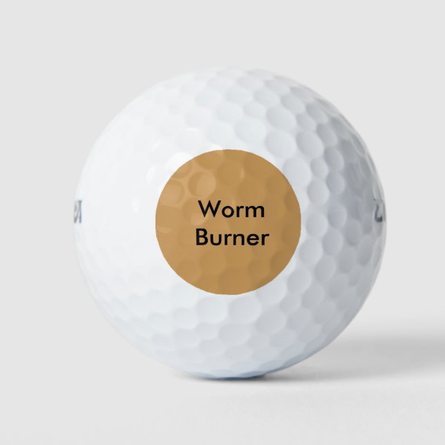 Lustiger Sprüche Golf Balls - Worm Burner Golfball (Vorderseite)