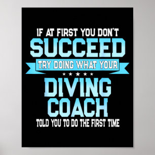 Lustiger Srt-Trainer-Meme - Lustiger Tauch-Spruch Poster