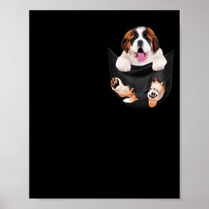 Lustiger St. Bernhard in Ihrem Cket für St. Bernha Poster