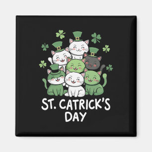 Lustiger St. Patricks Catricks Day Katzen St. Patr Magnet