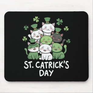 Lustiger St. Patricks Catricks Day Katzen St. Patr Mousepad