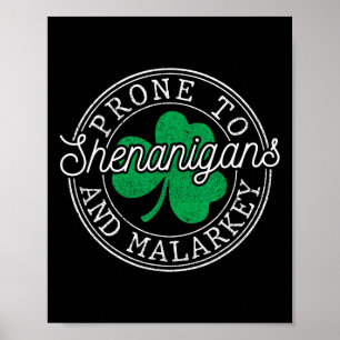 Lustiger St. Patricks Day Anfällig für Schabernack Poster