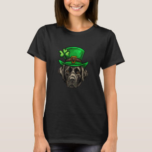 Lustiger St. Patricks Day Black Lab Hund Labrador T-Shirt