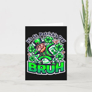 Lustiger St. Patrick's Day bruh Kobold dabbing iri Karte