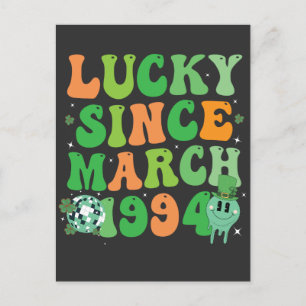 Lustiger St. Patrick's Day Glückspilz seit März 19 Einladungspostkarte