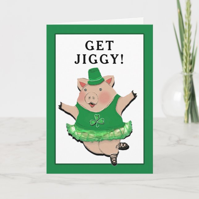 Lustiger St. Patrick's Day Karte (Vorderseite)