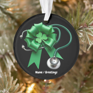 Lustiger St. Patrick's Day Shamrock & Coquette Kra Ornament