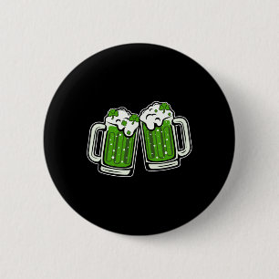 Lustiger St. Patricks Day Trinken Irischer Shamroc Button