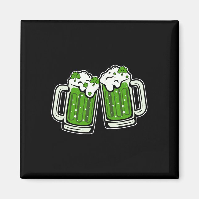 Lustiger St. Patricks Day Trinkender Irischer Sham Magnet (Vorne)
