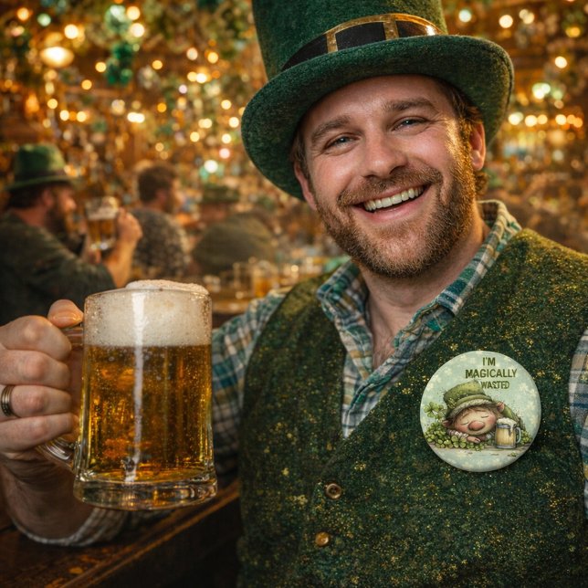 Lustiger St. Patrick's Day Trinkhumor Button (Von Creator hochgeladen)