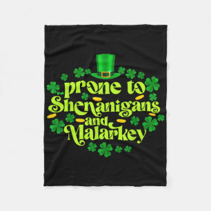 Lustiger St. Patricks Tag Anfällig für Schabernack Fleecedecke
