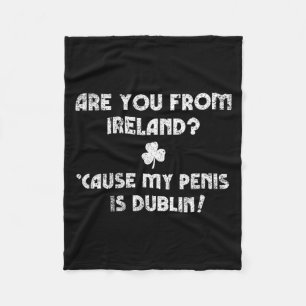 Lustiger St. Patty's Day Unangemessener Anmachspru Fleecedecke