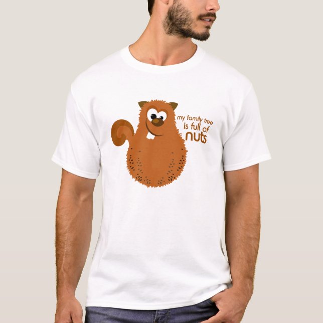 Lustiger Stammbaum-Eichhörnchen-T - Shirt (Vorderseite)