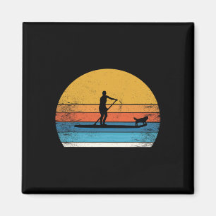Lustiger Stand Up Paddle Board Hund Sup Paddling Magnet