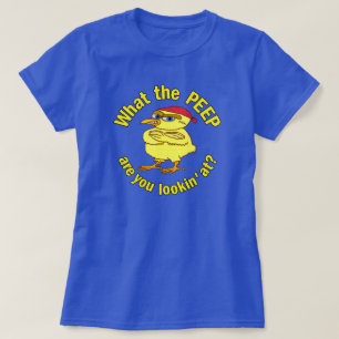 Lustiger starker Ostern-Küken-Huhn-Blick-Spaß T-Shirt