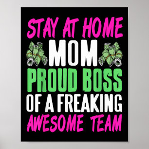 Lustiger Stay At Home Mom Boss Stolz Auf Fantastis Poster