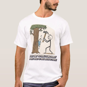 Lustiger Stickman-Slogan T-Shirt
