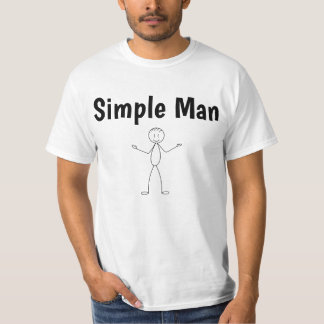 Lustiger Stockfigur einfacher Mann T-Shirt