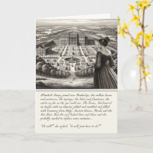 Lustiger Stolz und Vorurteil Jane Austen Grußkarte Karte