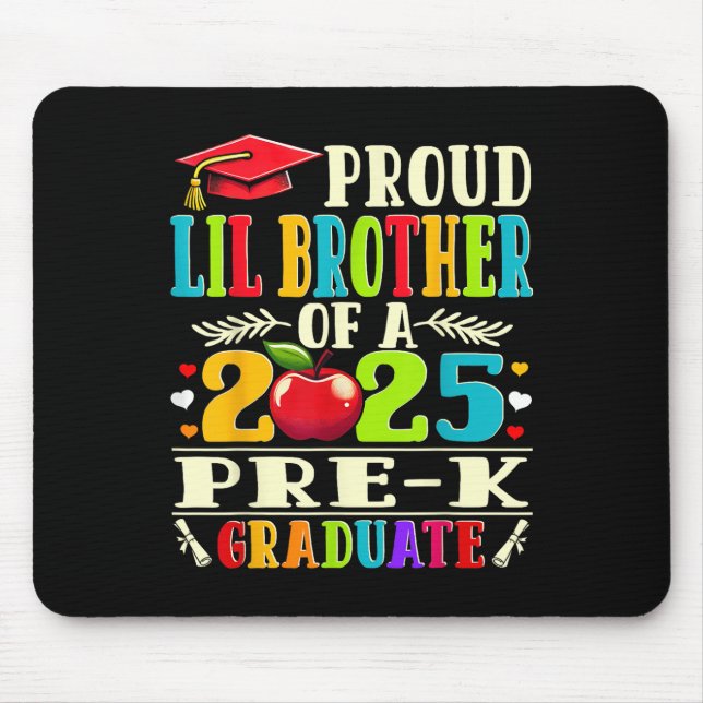 Lustiger stolzer kleiner Bruder eines Absolventen  Mousepad (Vorne)