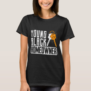 Lustiger stolzer neuer Haus junger schwarzer Hause T-Shirt