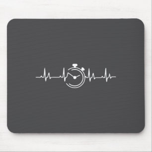 Lustiger Stoppuhr-Trainer Herzschlag Puls Mousepad