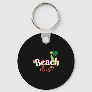 Lustiger Strand Sommerurlaub Grafik süße Küste Schlüsselanhänger