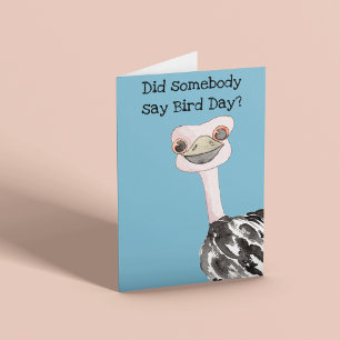Lustiger Strauß-Vogel-Tag Geburtstag Karte