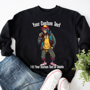 Lustiger Stylischer Affe Tier Mode Sweatshirt