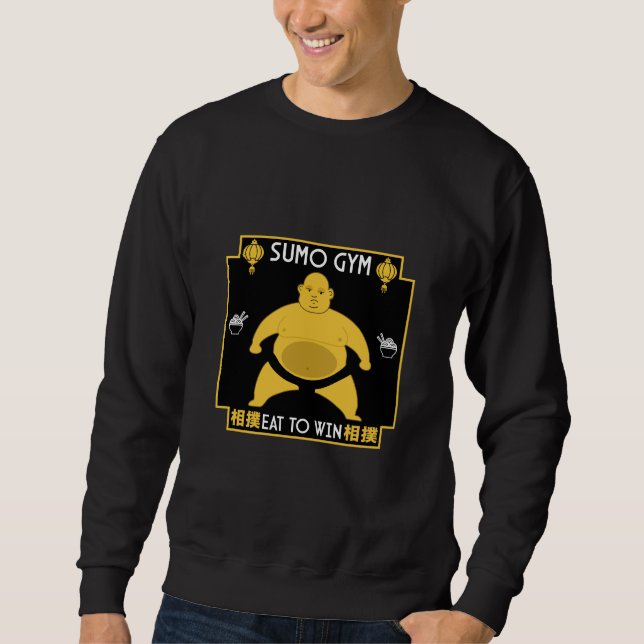 Lustiger Sumo-Ringer Sweatshirt (Vorderseite)