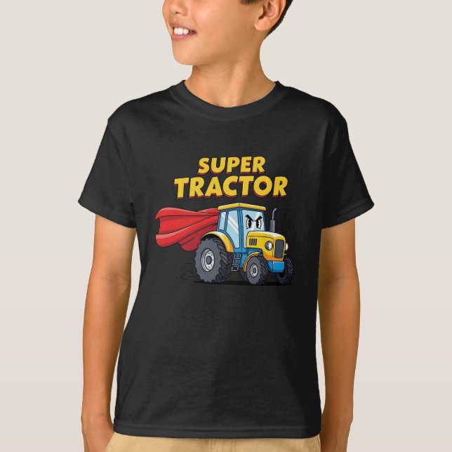 Lustiger Superhelden-Traktor  T-Shirt (Vorderseite)