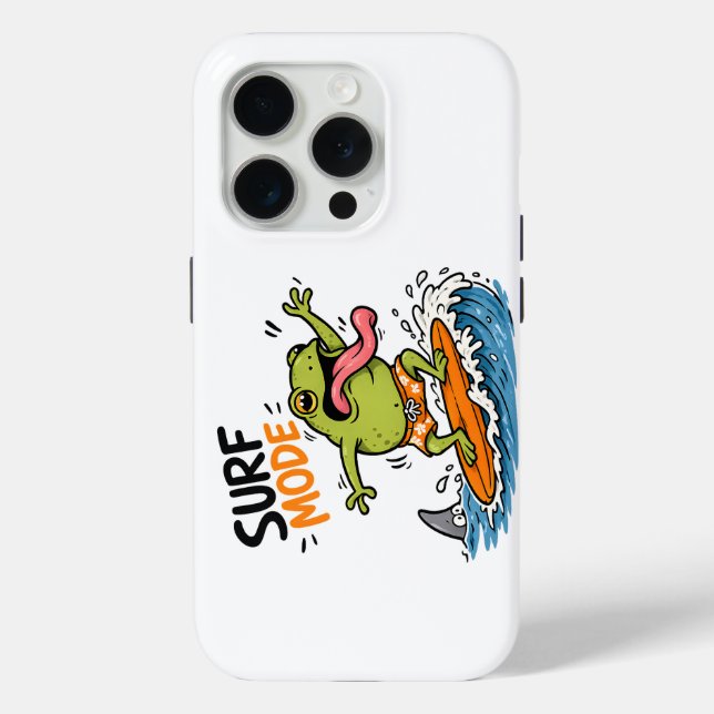 Lustiger Surf-Modus-Frosch|Lustiger Frosch Sommer  Case-Mate iPhone Hülle (Rückseite)