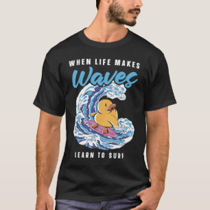 Lustiger Surfer Wellen Surfbrett Surfrider Surfen T-Shirt