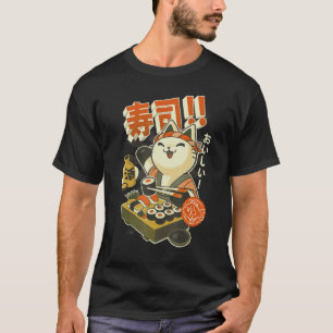 Lustiger Sushi-Katzenkoch T-Shirt