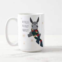 Lustiger Süß Sarkastisch Fröhlicher Winter Esel Kaffeetasse